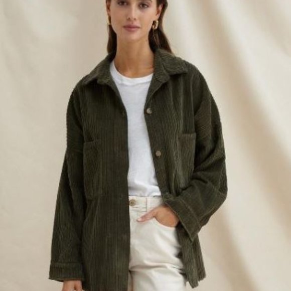 SOFT CORD OVERSHIRT - Picture 1 of 3